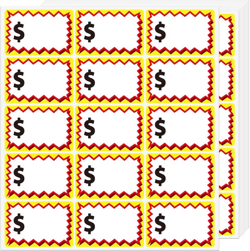Zacool 300 Pcs Garage Sale Stickers - Large Blank Writing Space (2"x3"), Self-Adhesive Price Label Stickers for Flea Markets, Yard & Estate Sales - Image 1